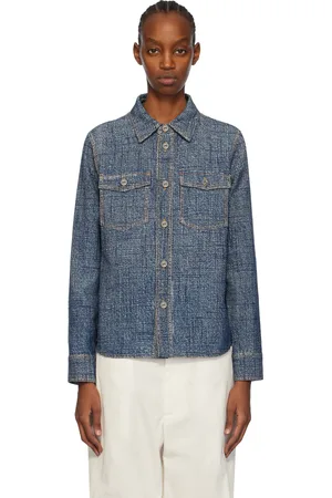 Bottega Veneta Indigo Textured Shirt