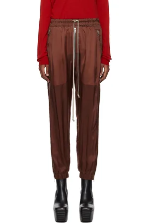 Rick Owens Burgundy Track Lounge Pants