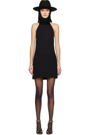 Dolce & Gabbana Black Halter Neck Minidress
