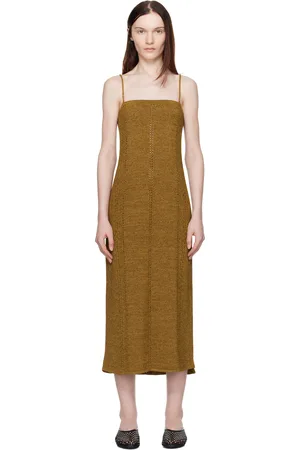 Proenza Schouler Brown Suki Midi Dress