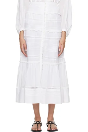Isabel Marant White Gihane Maxi Skirt