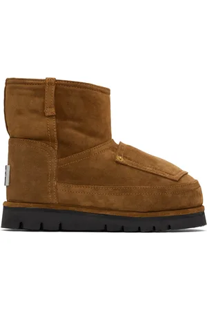 Acne Studios Brown Low Jeans Suede Boots
