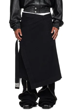 LU’U DAN Apron Denim Skirt