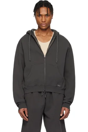 THE ELDER STATESMAN Gray Daily Zip Hoodie