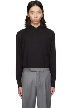Ermenegildo Zegna Black Band Collar Shirt