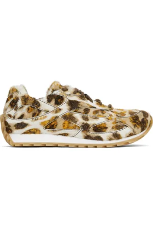 Bottega Veneta White & Orange Orbit Sneakers