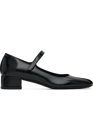 By Far Black Ginny Heels