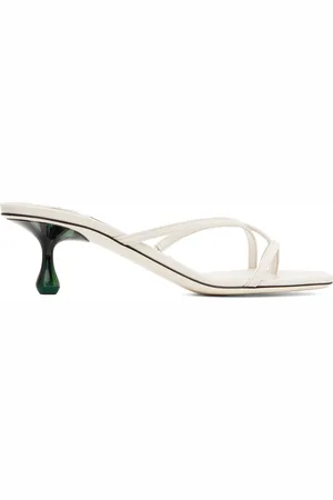 Jimmy Choo White Etana 50 Mules