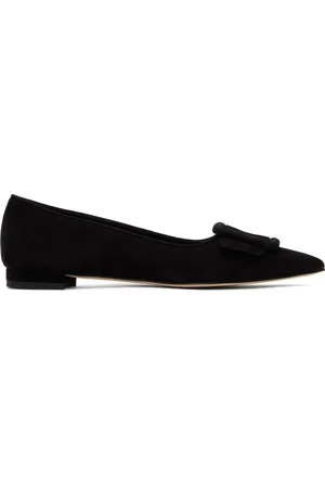 Manolo Blahnik Black Maysale Ballerina Flats