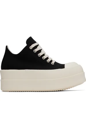 Rick Owens Black Hollywood Double Bumper Low Sneaks Sneakers