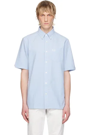 Fred Perry Blue Embroidered Shirt