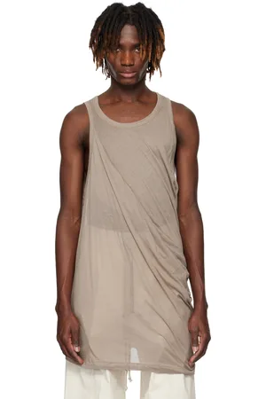 Rick Owens Taupe Hollywood Anthem Tank Top
