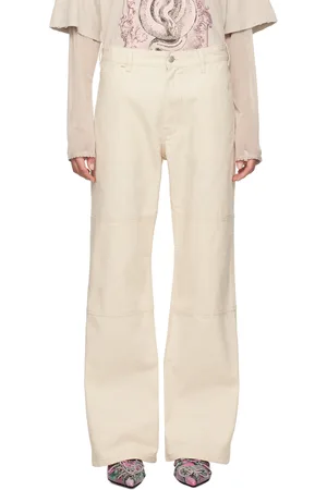 Acne Studios Off-White Knee Patch Trousers
