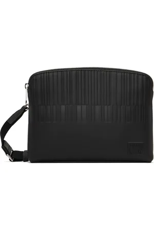Paul Smith Brown Leather Shadow Stripe Bag