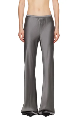 Silk Laundry Gray Bias-Cut Lounge Pants