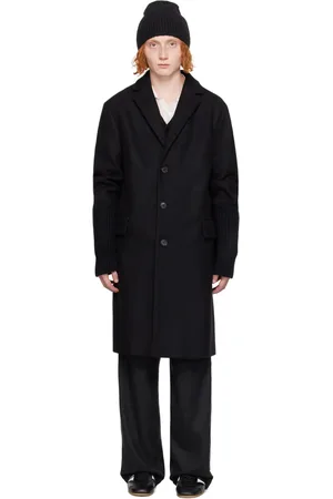 DRIES VAN NOTEN Black Single-Breasted Coat