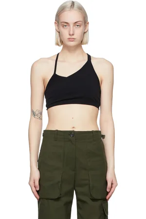Helmut Lang Black Asymmetric Bra Tank Top
