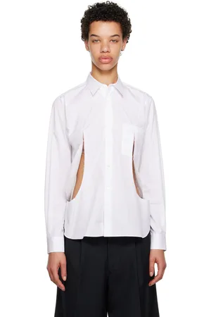Comme des Garçons White Cutout Shirt