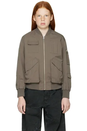 Maison Margiela Kids Taupe Multi-Pocket Bomber Jacket