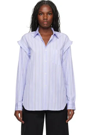 Comme des Garçons Blue Stripe Poplin Shirt