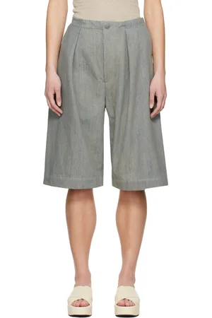 Lauren Manoogian Gray Frame Denim Shorts