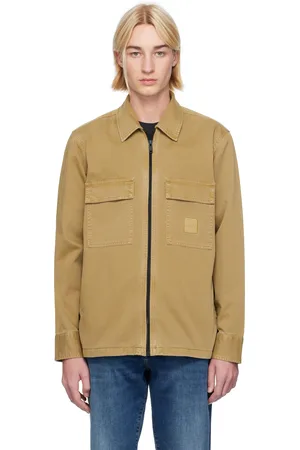 HUGO BOSS Tan Flap Pocket Overshirt
