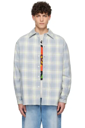 Kenzo Blue Paris Shadow Check Overshirt