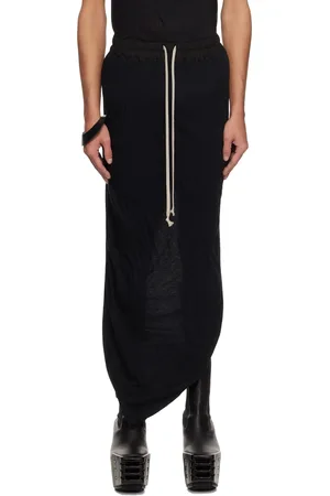 Rick Owens Black Hollywood Pull On Pillar Skirt