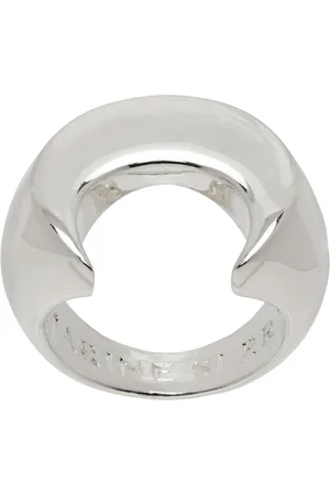 Marine Serre Silver Regenerated Brass Moon Ring