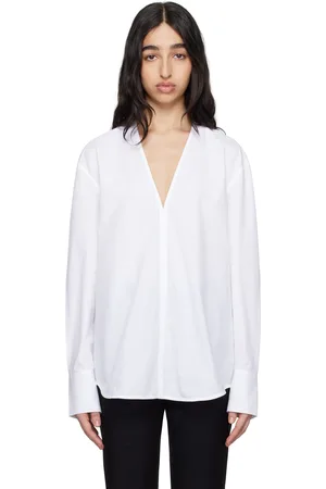 Totême White V-Neck Shirt