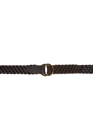 Ralph Lauren Brown Braided Leather Belt