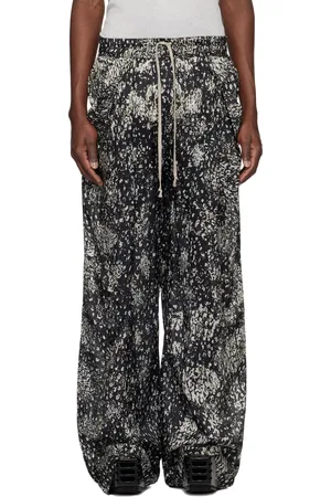 Rick Owens Black & Off-White Hollywood Lido Trousers