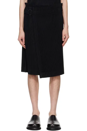 Issey Miyake Black Pleats Bottoms 2 Midi Skirt