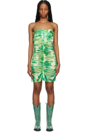 Ganni SSENSE Exclusive Green Minidress