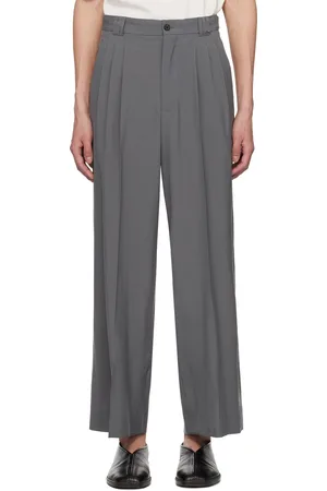 YOKE Gray 3Pleated Trousers