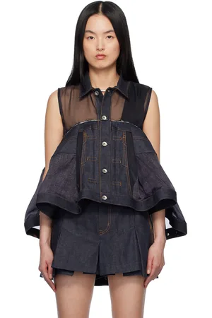 SACAI Indigo Mix Denim Blouse