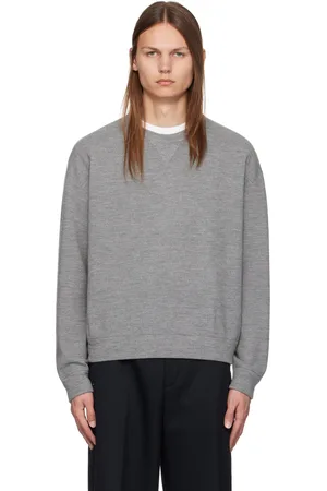 Solid Gray Crewneck Sweater