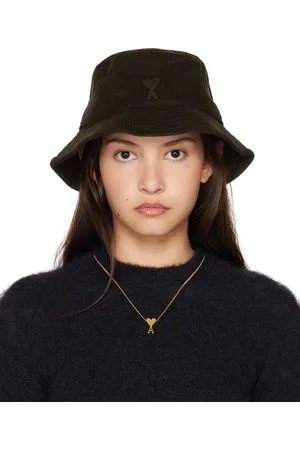 Ami Brown Tonal Ami de Coeur Embroidery Bucket Hat