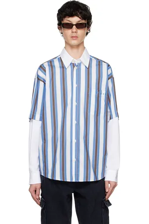 Le PÈRE & White Detached Sleeve Button Down Shirt
