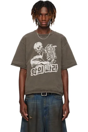 LU’U DAN Gray Wadded T-shirt