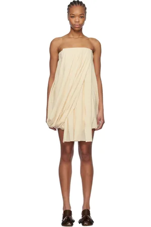 J.W.Anderson Off-White Draped Bustier Minidress