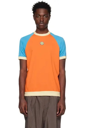 Lukhanyo Mdingi Orange Colorblocked T-Shirt