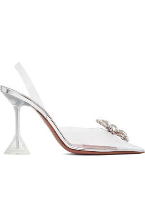 Amina Muaddi Rosie Glass Sling Heels