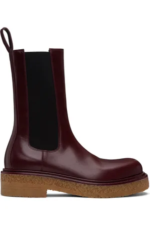 Bottega Veneta Burgundy Haddock Chelsea Boots