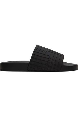 Bottega Veneta Black Slider Sandals