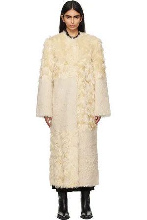Stand Studio Off-White Hilma Faux-Fur Coat