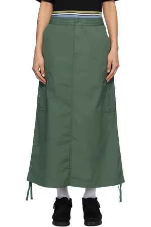 Carhartt Green Cargo Long Midi Skirt