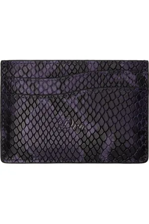 DIME Purple Embossed Leather Card Holder
