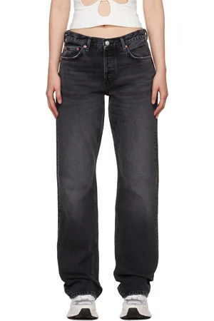 RE/DONE Black Easy Straight Jeans