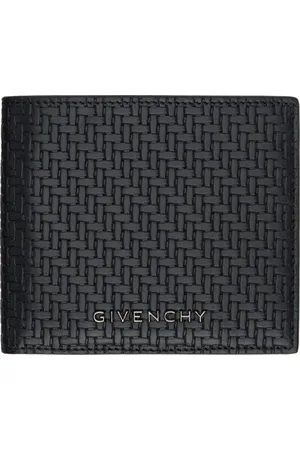 Givenchy Black Braided-Effect Leather Wallet
